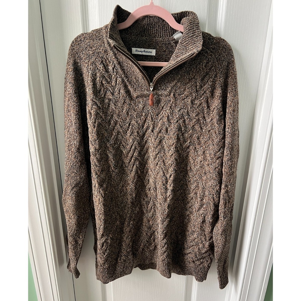 Tommy Bahama Mens Sweater Irazu Merino Wool Silk Blend‎ Pullover Sz XL NEW $195